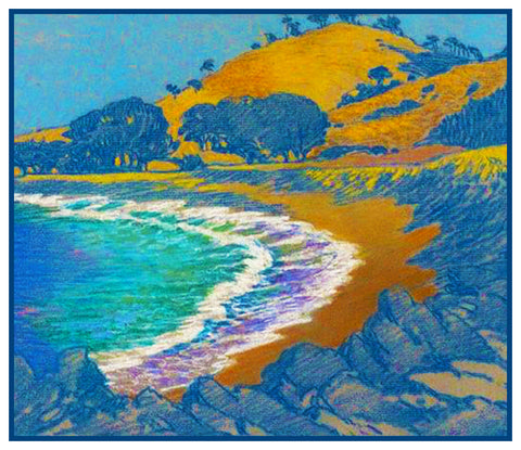 Sand and Sea Landscape by Pedro De Lemos Counted Cross Stitch Pattern