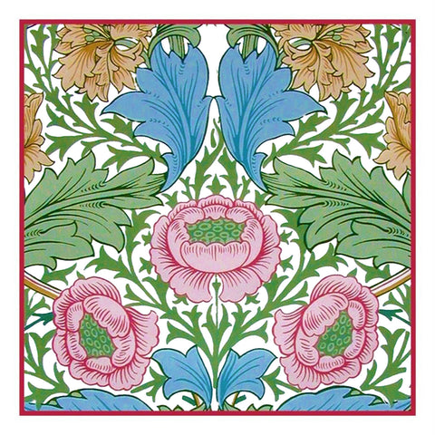 Arts & Crafts Style William Morris Myrtle Design Counted Cross Stitch Pattern DIGITAL DOWNLOAD