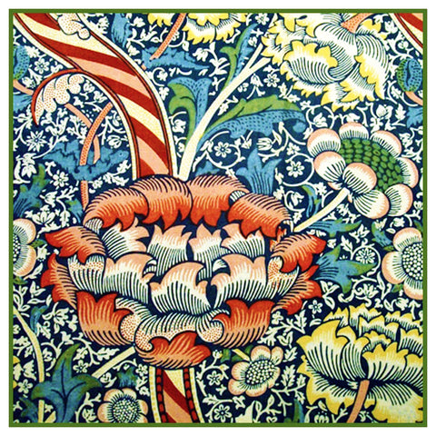 Arts and Crafts Blue Wandle by William Morris Design Counted Cross Stitch Pattern