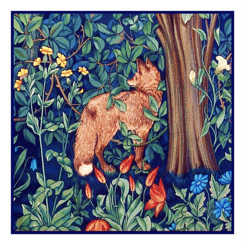 Forest Fox Design by William Morris and Company Counted Cross Stitch Pattern