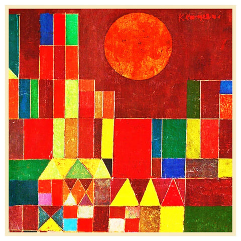 The Castle and Sun detail by Expressionist Artist Paul Klee Counted Cross Stitch Pattern DIGITAL DOWNLOAD