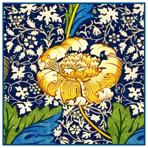 Kennet Design Detail 4 by Arts and Crafts Movement Founder William Morris Counted Cross Stitch Pattern
