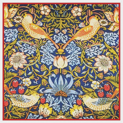 The Strawberry Thief design by William Morris Counted Cross Stitch Pattern