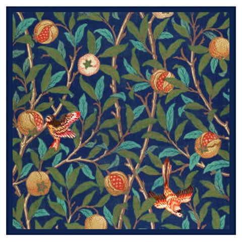 William Morris Birds and Pomegranates Design Counted Cross Stitch Pattern
