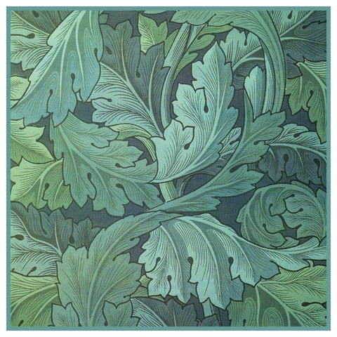William Morris Green Acanthus detail Design Counted Cross Stitch Pattern