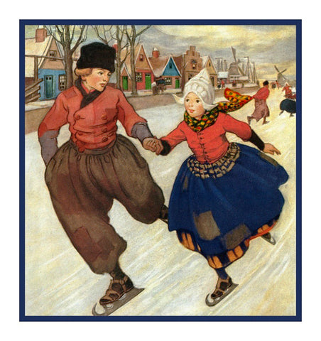 Hans Brinker and the Silver Skates By Jessie Willcox Smith Counted Cross Stitch Pattern