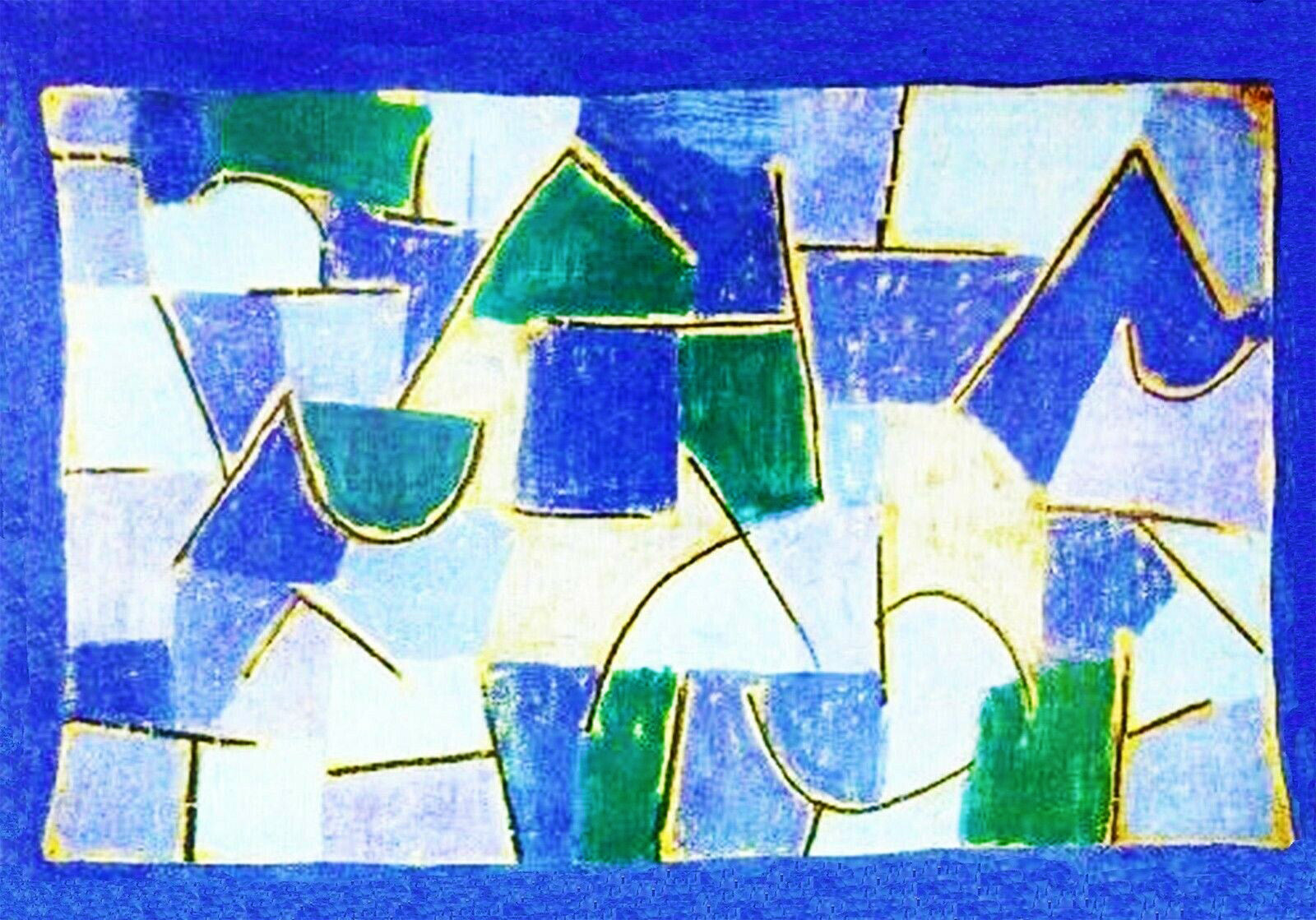 Paul Klee、ABSTRACT、海外版超希少レゾネ、新品額付 The Blue Night by Expressionist Artist Paul Klee Counted