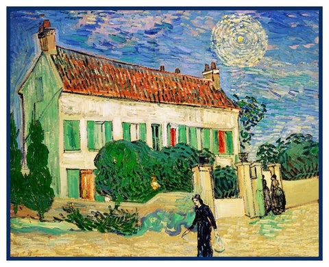 White House in the Sun by Vincent Van Gogh Counted Cross Stitch Pattern