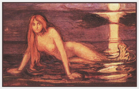 The Lady from the Sea by Symbolist Artist Edvard Munch Counted Cross Stitch Chart Pattern DIGITAL DOWNLOAD