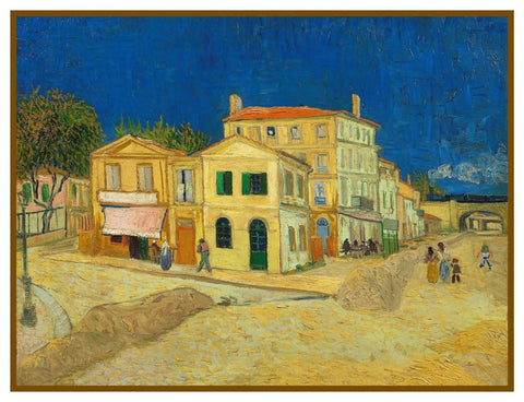 The Yellow House Detail by Vincent Van Gogh Counted Cross Stitch Pattern