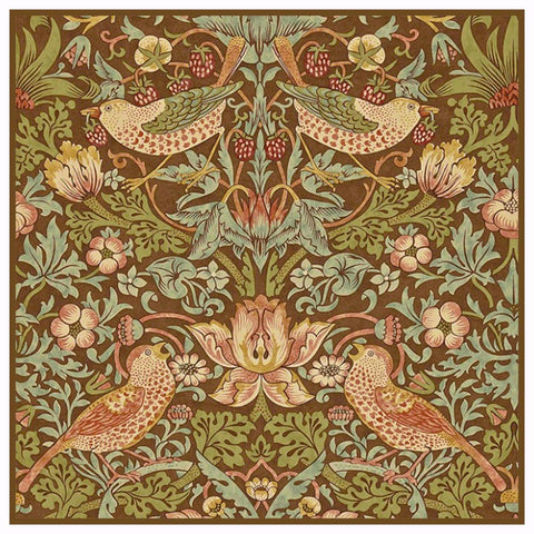 Strawberry Thief in Neutral Colors Design by William Morris Counted Cross Stitch Pattern DIGITAL DOWNLOAD