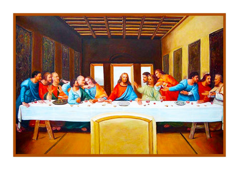 Religious Leonardo DaVinci's The Last Supper of Christ  Counted Cross Stitch Pattern