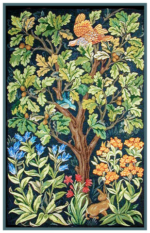 Woodland Grouse by Arts and Crafts Movement Founder William Morris Counted Cross Stitch Pattern