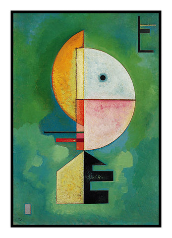 Upwards in Green by Artist Wassily Kandinsky Counted Cross Stitch Pattern