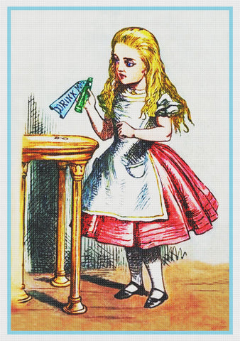Alice From Alice in Wonderland by Sir John Tenniel Counted Cross Stitch Pattern