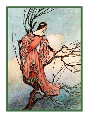 Evening Princess Climbed Tree Warwick Goble Counted Cross Stitch Chart Pattern