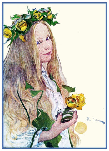 St Lucia Celebration inspired Swedish Carl Larsson  Counted Cross Stitch Pattern