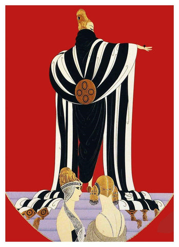 Art Deco Woman by ERTE, Romain de Tirtoff  Counted Cross Stitch Pattern