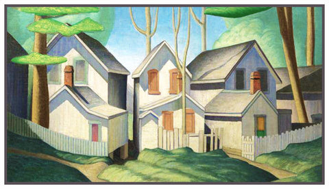 Houses Grimsby Ontario by Canadian Artist Lawren Harris Counted X Stitch Pattern