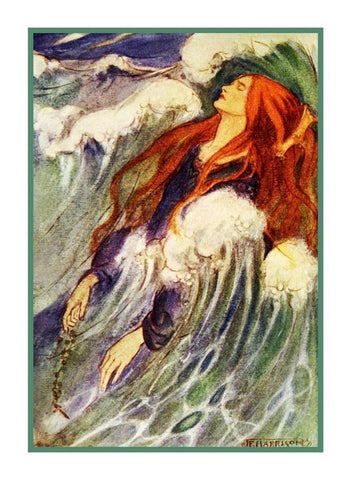 Pre Raphaelite Florence Harrison Maiden Dreamland Counted Cross Stitch Pattern