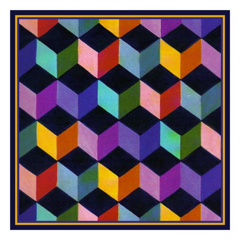 Geometric Tumbling Blocks inspired by an Amish Quilt Counted Cross Stitch Pattern DIGITAL DOWNLOAD