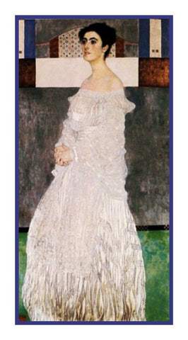 Art Nouveau Gustav Klimt Portrait of Margarete Counted Cross Stitch Pattern