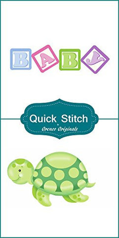 Quick Stitch Child Baby Building Block Turtle 2 Counted Cross Stitch Patterns