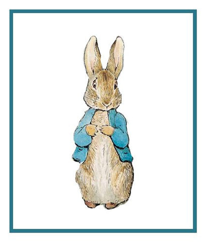 Peter Rabbit inspired by Beatrix Potter Counted Cross Stitch Pattern