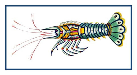 Fallours' Renard's Fantastic Colorful CrayFish Counted Cross Stitch Pattern