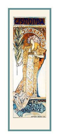 Gismonda by Alphonse Mucha Counted Cross Stitch Pattern DIGITAL DOWNLOAD