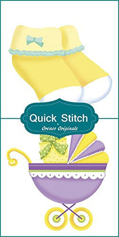 Quick Stitch Child Baby Socks Baby Buggy 2 Counted Cross Stitch Patterns