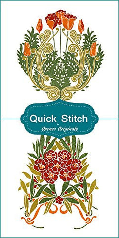 Art Nouveau Designs #7 Quick Stitch Flower 2 Counted Cross Stitch Patterns