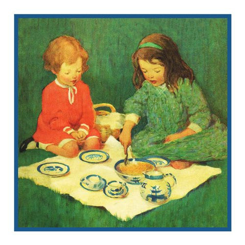 A Tea Party Picnic By Jessie Willcox Smith Counted Cross Stitch Pattern