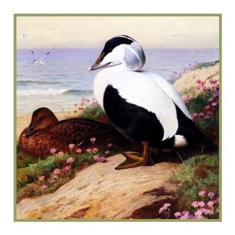 Common Eider DucksBy Naturalist Archibald Thorburn's Bird Counted Cross Stitch Pattern