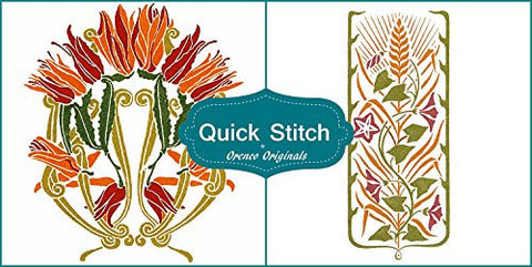 Art Nouveau Designs #4 Quick Stitch Flower 2 Counted Cross Stitch Patterns