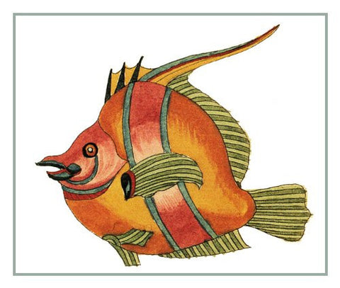 Fallours' Renard's Fantastic Colorful Tropical Fish 25 Counted Cross Stitch Pattern