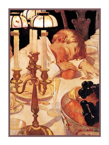 Falling Asleep After Listning to a Fairytale By Jessie Willcox Smith Counted Cross Stitch Pattern