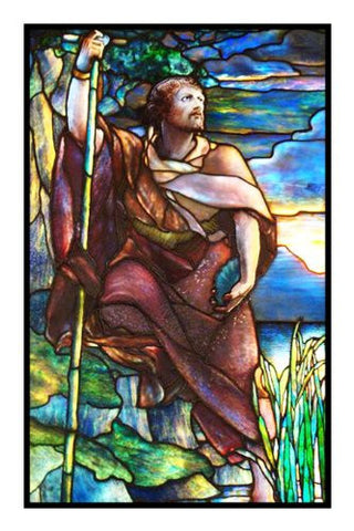 St. John the Baptist inspired by Louis Comfort Tiffany  Counted Cross Stitch Pattern