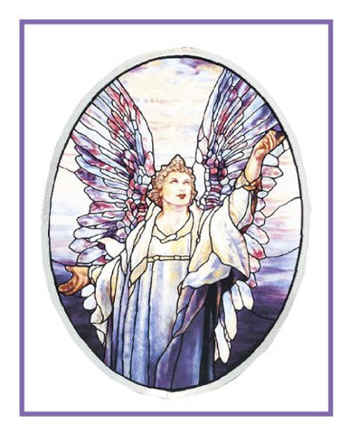 Angel of Peace inspired by the work Louis Comfort Tiffany Counted Cross Stitch Pattern