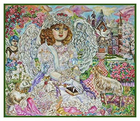 Angel of the Bible inspired by Yumi Sugai Counted Cross Stitch Pattern