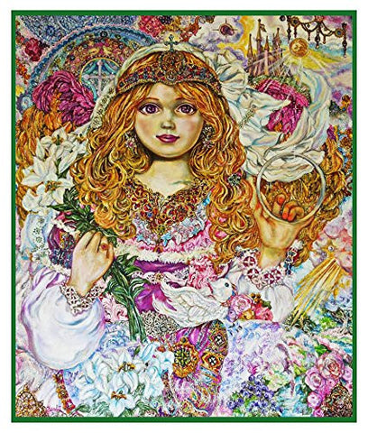 Angel of the Archangel Gabriel inspired by Yumi Sugai Counted Cross Stitch Pattern