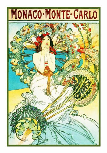 Monaco Monte Carlo by Alphonse Mucha Counted Cross Stitch Pattern ...