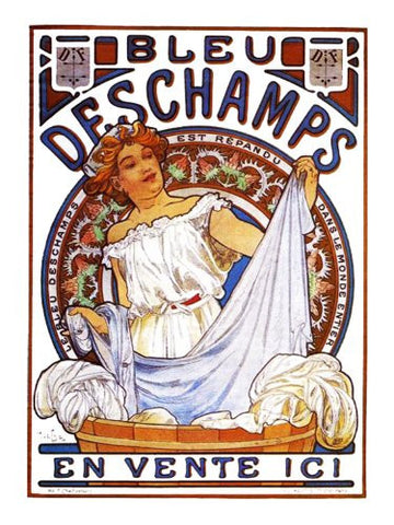 Bleu des Champs by Alphonse Mucha Counted Cross Stitch Pattern