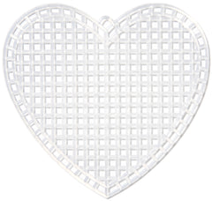 Heart Shaped - Plastic Canvas Shape 7 Count 3" 10/Pkg