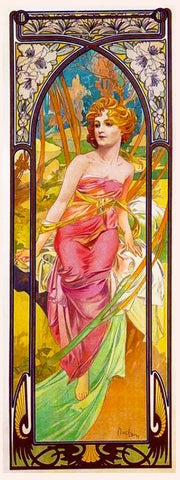 Morning Awakening by Alphonse Mucha Counted Cross Stitch Pattern DIGITAL DOWNLOAD