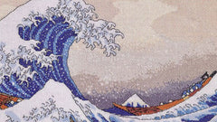 Asian Japanese Great Wave - Square by Hokusai Counted Cross Stitch Pattern