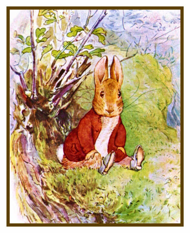 Benjamin Rabbit in the Woods inspired by Beatrix Potter Counted Cross Stitch Pattern