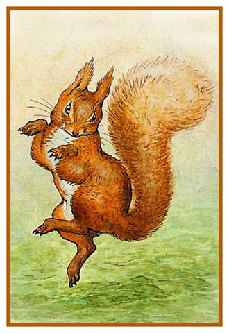 Squirrel Nutkin inspired by Beatrix Potter Counted Cross Stitch Pattern DIGITAL DOWNLOAD