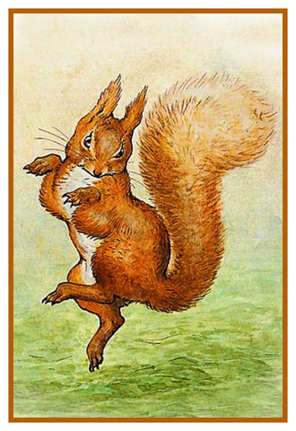 Squirrel Nutkin inspired by Beatrix Potter Counted Cross Stitch Pattern