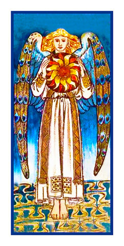 Medieval Angel Sun detail by William Morris Counted Cross Stitch Pattern